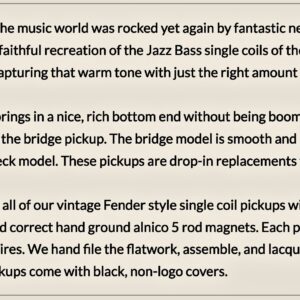 Seymour Duncan SJB-1N Vintage Pickup Jazz Bass Neck Black / Nero 11401-01 Made in Usa
