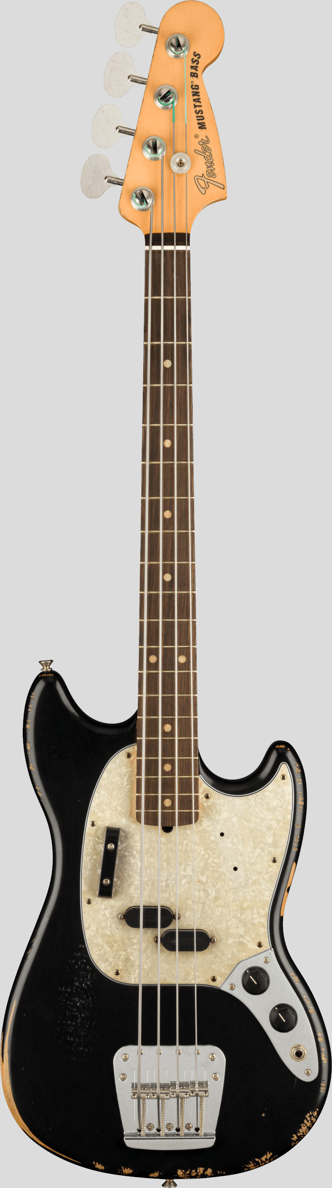 Fender Artist Justin Meldal Johnsen Jmj Road Worn Mustang Bass Black Custodia Fender Gig Bag 3745