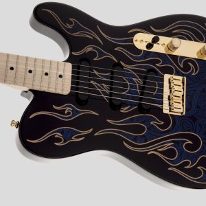 Fender James Burton Telecaster Blue Paisley Flames 4