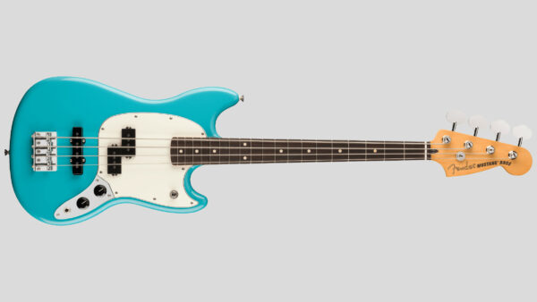 Fender Player II Mustang Bass PJ Aquatone Blue 0140490518 con custodia Fender in omaggio
