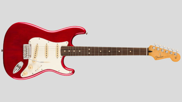 Fender Player II Stratocaster Transparent Cherry Burst 0140510525 con custodia Fender in omaggio