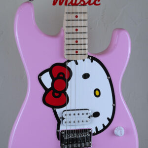 Squier by Fender x Hello Kitty Stratocaster Pink #117 + Gig Bag + Fuzz Pedal + Strap + Cable + Pick Tin 3