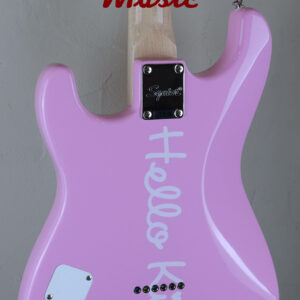 Squier by Fender x Hello Kitty Stratocaster Pink #117 + Gig Bag + Fuzz Pedal + Strap + Cable + Pick Tin 4