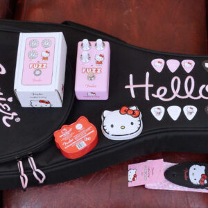 Squier by Fender x Hello Kitty Stratocaster Pink #117 + Gig Bag + Fuzz Pedal + Strap + Cable + Pick Tin 5